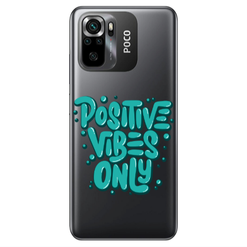 Xiaomi Poco M5 s Positive Vibes Only Transparent Silicone TPU Θήκη