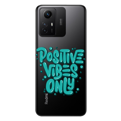 Xiaomi Redmi Note 12s Positive Vibes Only Transparent Silicone TPU Θήκη