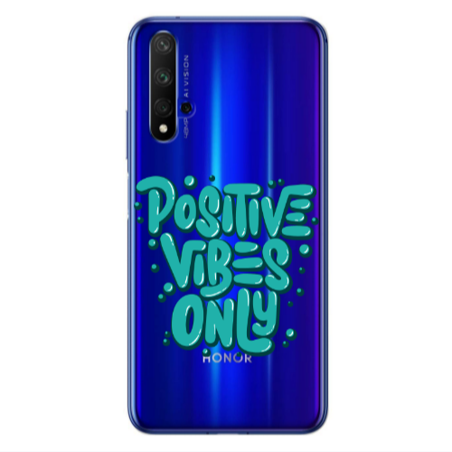 Huawei Nova 5 T Positive Vibes Only Transparent Silicone TPU Θήκη