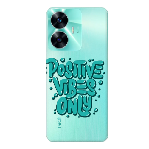 Realme C55 Positive Vibes Only Transparent Silicone TPU Θήκη