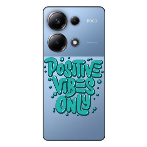 Xiaomi Poco M6 Pro 4G Positive Vibes Only Transparent Silicone TPU Θήκη