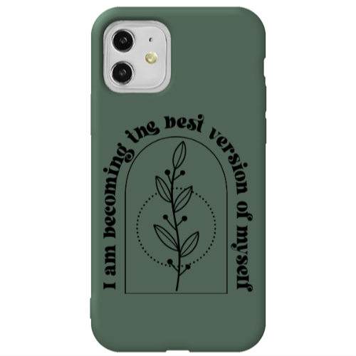 Apple iPhone 11  I am Becoming Dark Green Colored Silicone TPU Θήκη