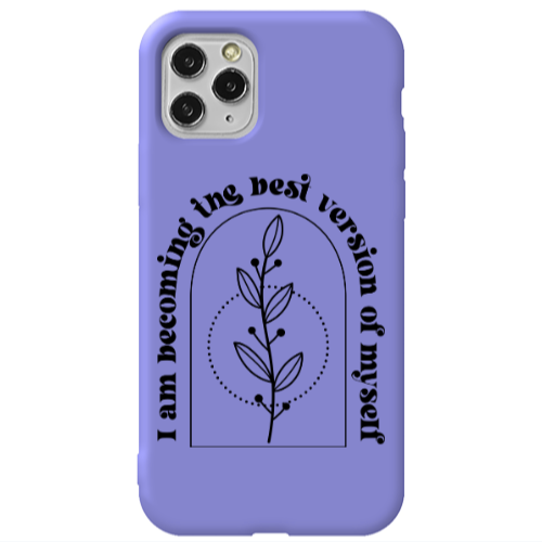 Apple iPhone 11 Pro I am Becoming Purple Colored Silicone TPU Θήκη