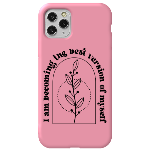 Apple iPhone 11 Pro I am Becoming Pink Colored Silicone TPU Θήκη
