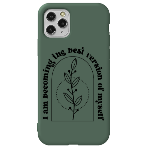 Apple iPhone 11 Pro I am Becoming Dark Green Colored Silicone TPU Θήκη
