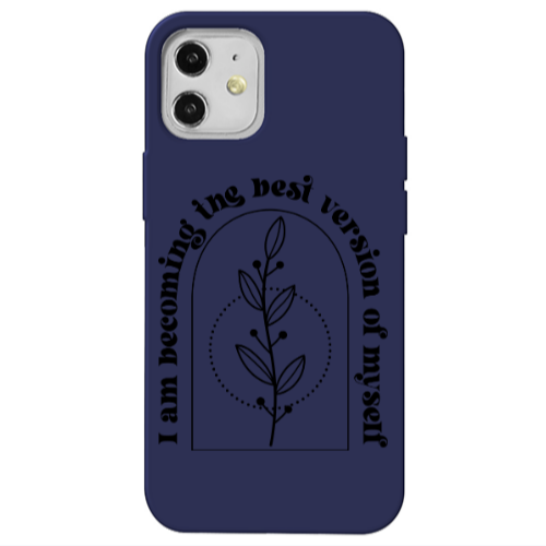 Apple iPhone 12 I am Becoming Dark blue Colored Silicone TPU Θήκη