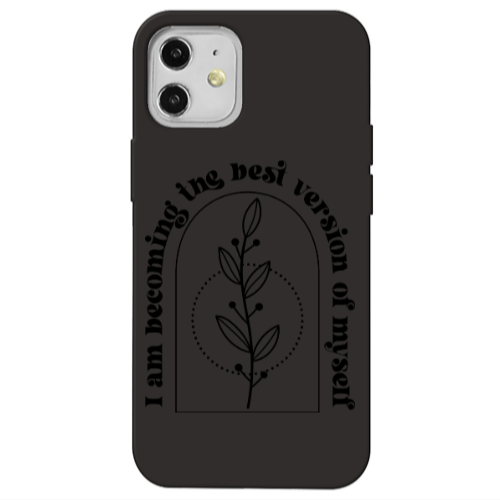Apple iPhone 12 I am Becoming Black Colored Silicone TPU Θήκη