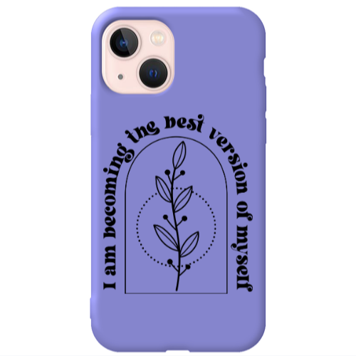 Apple iPhone 13 I am Becoming Purple Colored Silicone TPU Θήκη