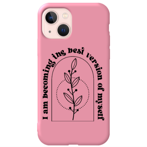 Apple iPhone 13 I am Becoming Pink Colored Silicone TPU Θήκη