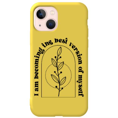Apple iPhone 13 I am Becoming Yellow Colored Silicone TPU Θήκη