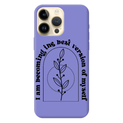 Apple iPhone 13 Pro Max I am Becoming Purple Colored Silicone TPU Θήκη