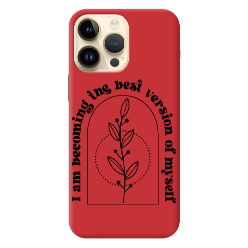 Apple iPhone 13 Pro Max I am Becoming Red Colored Silicone TPU Θήκη