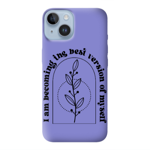 Apple iPhone 14  I am Becoming Purple Colored Silicone TPU Θήκη