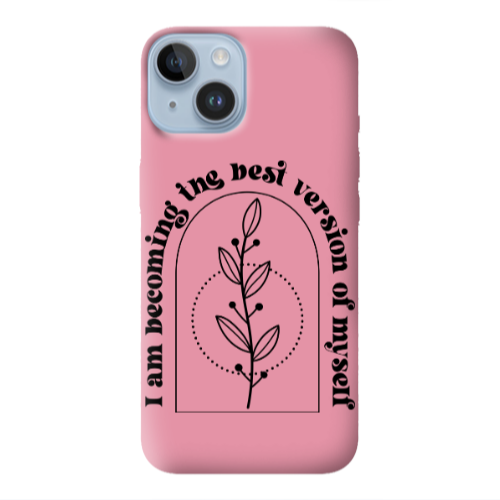Apple iPhone 14  I am Becoming Pink Colored Silicone TPU Θήκη