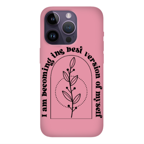 Apple iPhone 14 Pro  I am Becoming Pink Colored Silicone TPU Θήκη