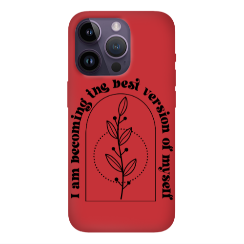 Apple iPhone 14 Pro Max I am Becoming Red Colored Silicone TPU Θήκη