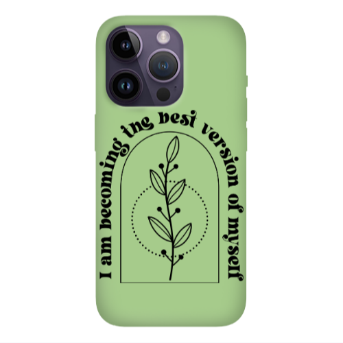 Apple iPhone 14 Pro Max I am Becoming Light Green Colored Silicone TPU Θήκη