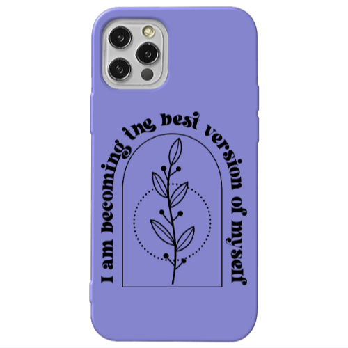 Apple iPhone 13 Pro I am Becoming Purple Colored Silicone TPU Θήκη