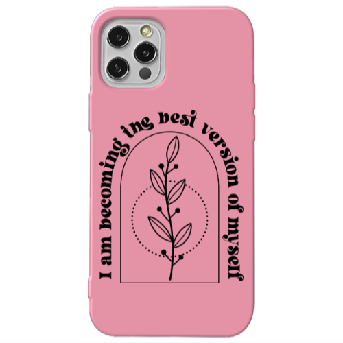 Apple iPhone 13 Pro I am Becoming Pink Colored Silicone TPU Θήκη