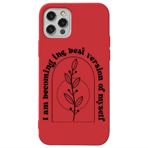 Apple iPhone 13 Pro I am Becoming Red Colored Silicone TPU Θήκη