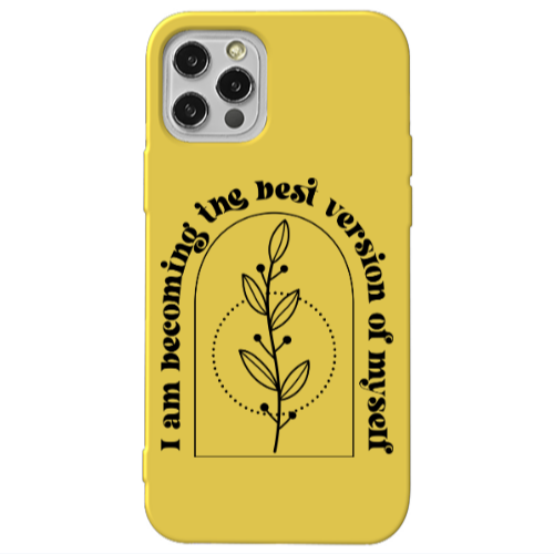 Apple iPhone 13 Pro I am Becoming Yellow Colored Silicone TPU Θήκη