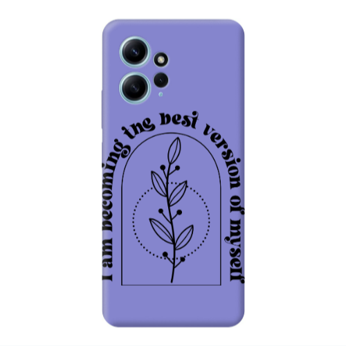 Xiaomi Redmi Note 12 4G I am Becoming Purple Colored Silicone TPU Θήκη