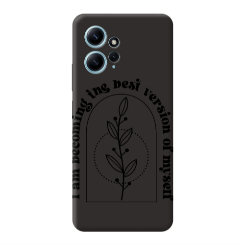 Xiaomi Redmi Note 12 4G I am Becoming Black Colored Silicone TPU Θήκη