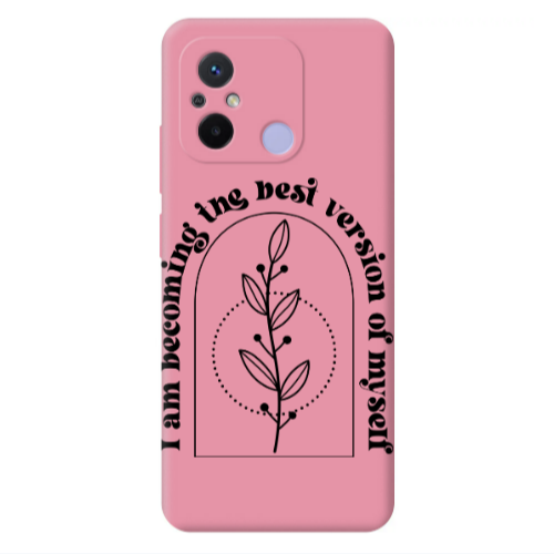 Xiaomi Redmi 12C I am Becoming Pink Colored Silicone TPU Θήκη