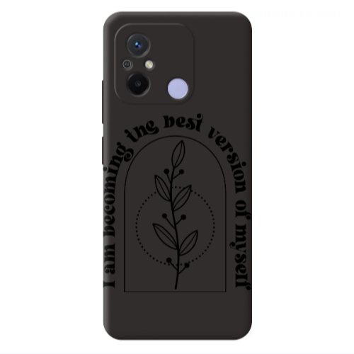 Xiaomi Redmi 12C I am Becoming Black Colored Silicone TPU Θήκη