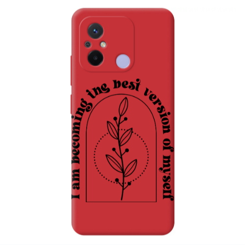 Xiaomi Redmi 12C I am Becoming Red Colored Silicone TPU Θήκη