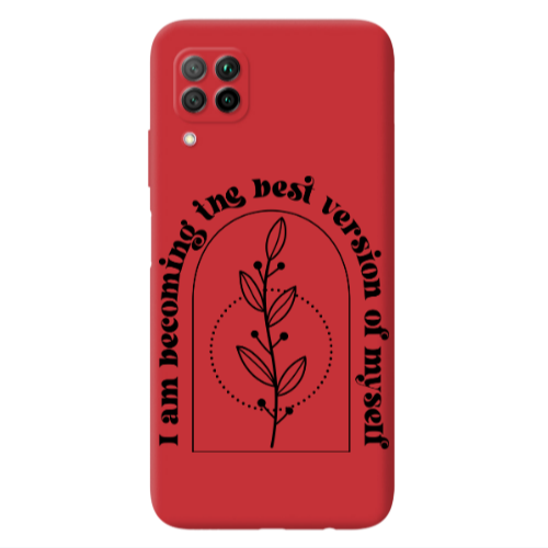 Huawei P40 Lite I am Becoming Red Colored Silicone TPU Θήκη