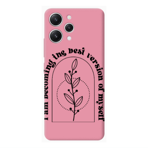 Xiaomi Redmi 12 I am Becoming Pink Colored Silicone TPU Θήκη