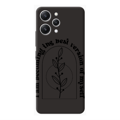 Xiaomi Redmi 12 I am Becoming Black Colored Silicone TPU Θήκη