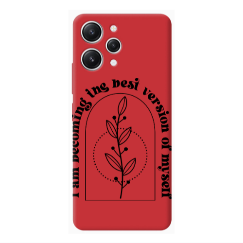 Xiaomi Redmi 12 I am Becoming Red Colored Silicone TPU Θήκη