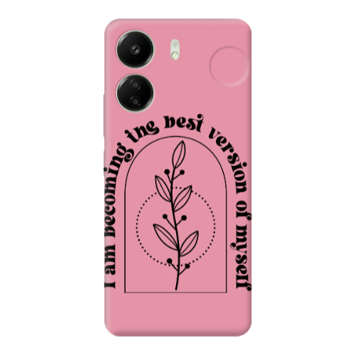Xiaomi Redmi 13C I am Becoming Pink Colored Silicone TPU Θήκη