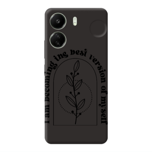 Xiaomi Redmi 13C I am Becoming Black Colored Silicone TPU Θήκη
