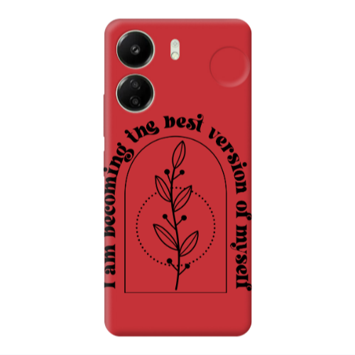 Xiaomi Redmi 13C I am Becoming Red Colored Silicone TPU Θήκη