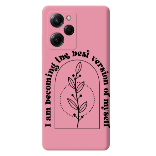 Xiaomi Poco X5 Pro I am Becoming Pink Colored Silicone TPU Θήκη