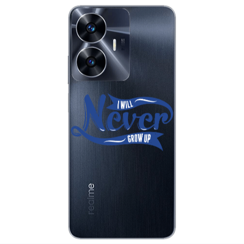 Realme Note 50 I Will Never Grow Up Transparent Silicone TPU Θήκη