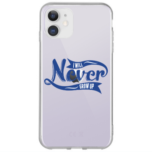 Apple iPhone 12 I Will Never Grow Up Transparent Silicone TPU Θήκη