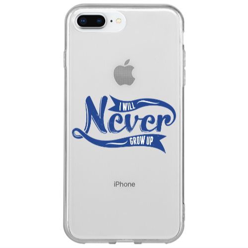 Apple iPhone 7 Plus I Will Never Grow Up Transparent Silicone TPU Θήκη