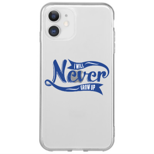 Apple iPhone 12 Mini I Will Never Grow Up Transparent Silicone TPU Θήκη