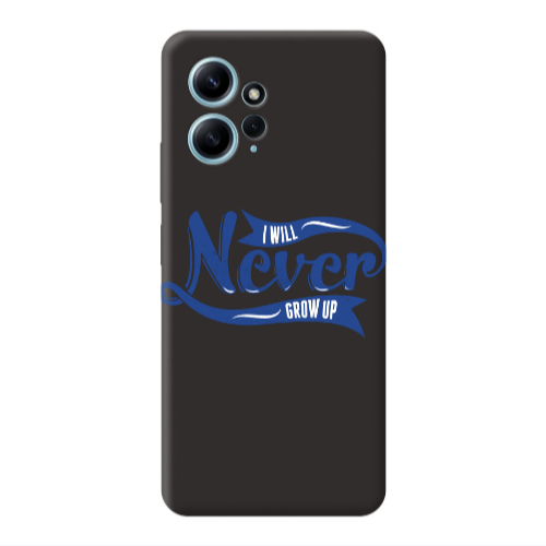 Xiaomi Redmi Note 12 4G I Will Never Grow Up Black Colored Silicone TPU Θήκη