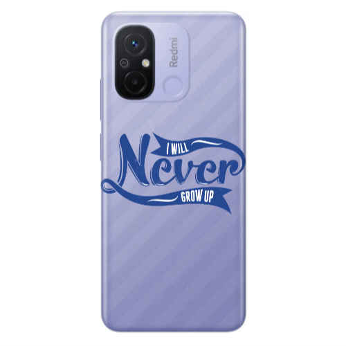 Xiaomi Redmi 12C I Will Never Grow Up Transparent Silicone TPU Θήκη