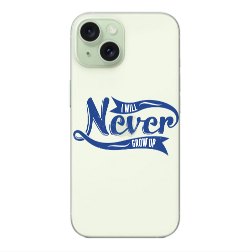 Apple iPhone 15 I Will Never Grow Up Transparent Silicone TPU Θήκη
