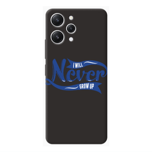 Xiaomi Redmi 12 I Will Never Grow Up Black Colored Silicone TPU Θήκη