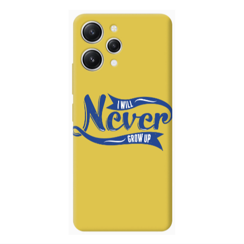 Xiaomi Redmi 12 I Will Never Grow Up Yellow Colored Silicone TPU Θήκη
