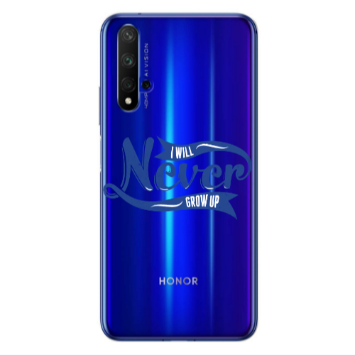 Huawei Nova 5 T I Will Never Grow Up Transparent Silicone TPU Θήκη