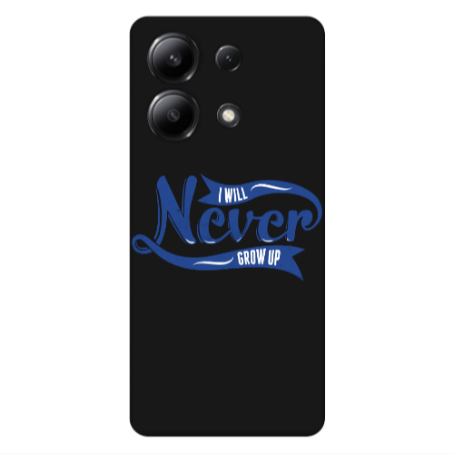Xiaomi Redmi Note 13 4G I Will Never Grow Up Black Colored Silicone TPU Θήκη