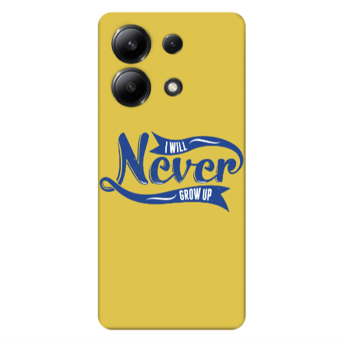 Xiaomi Redmi Note 13 4G I Will Never Grow Up Yellow Colored Silicone TPU Θήκη